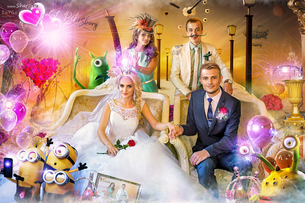 Свадебный Арт-портрет Фотошоп
