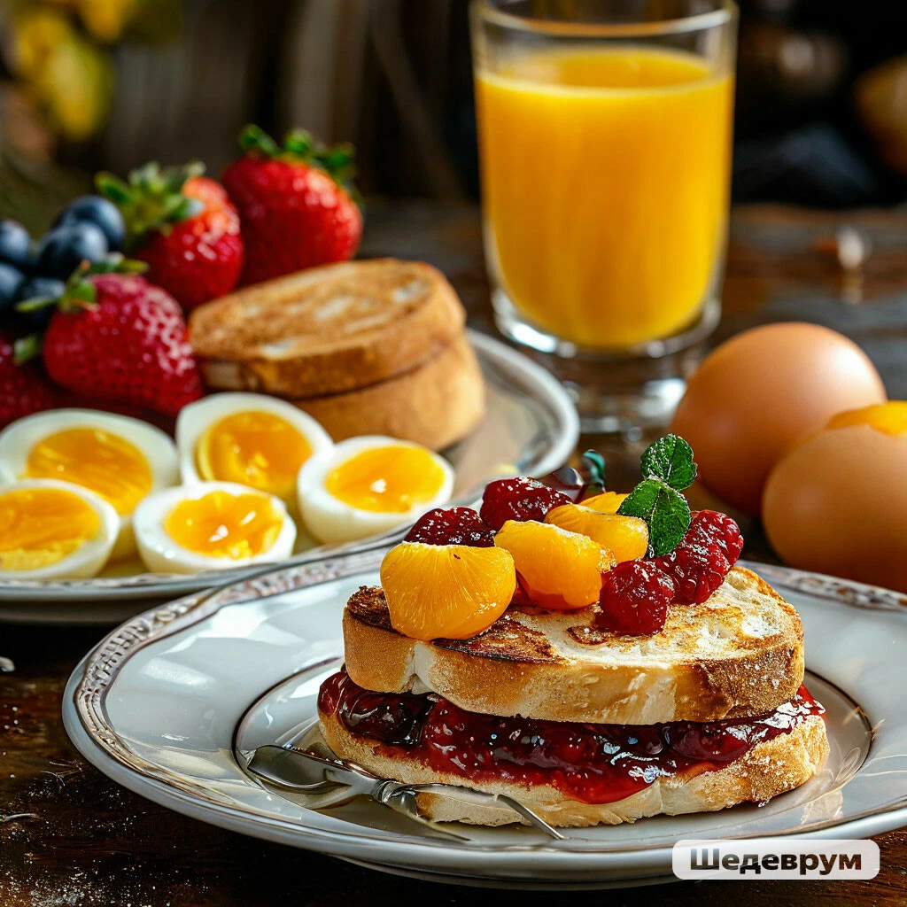 Континентальный завтрак: легкий и простой
