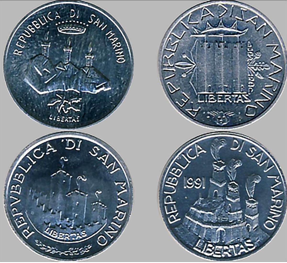 Фрагмент домашнего файла "Сан-Марино". Разнообразие гербовых башен. 