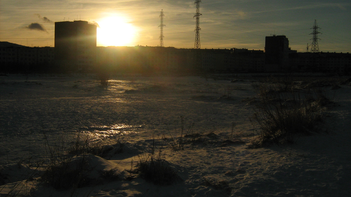 река Магаданка (февраль)