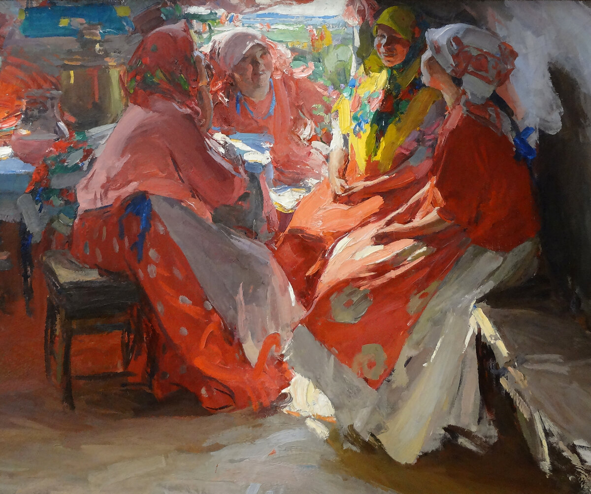 "Гости". А.Е. Архипов, 1914.