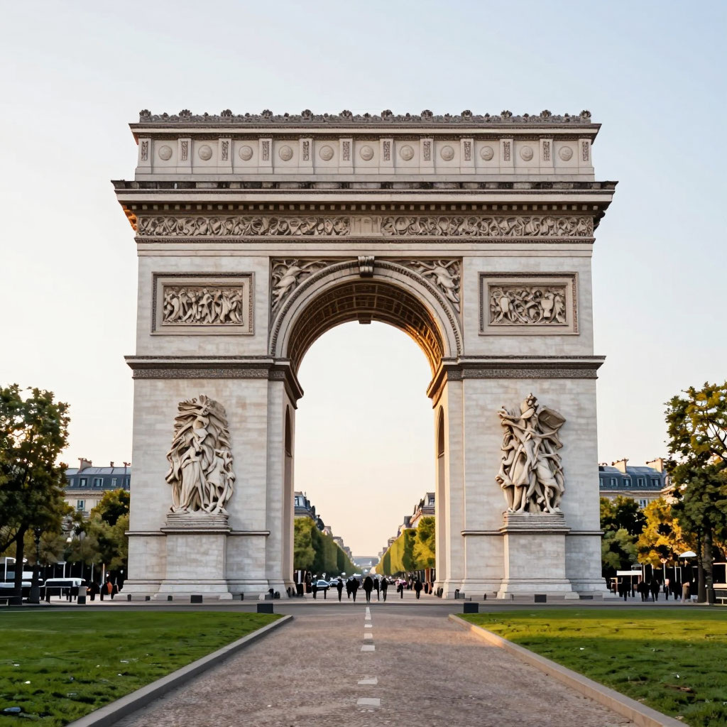 Триумфальная арка в Париже. Создано ИИ
