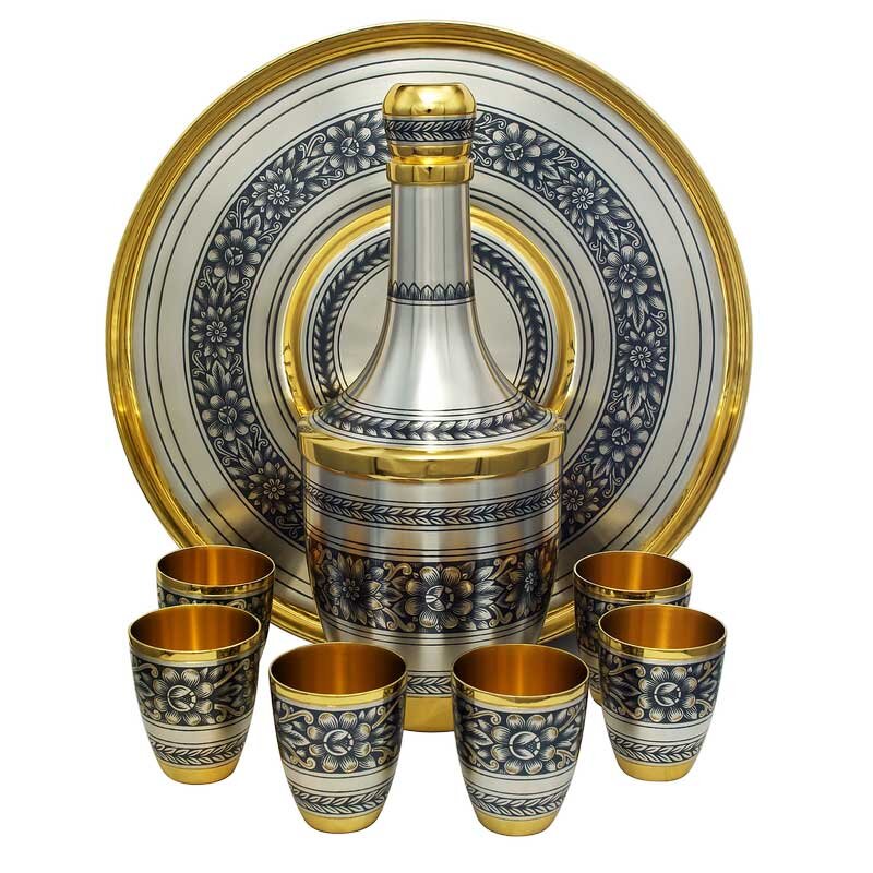 Серебрняый набор с золочением