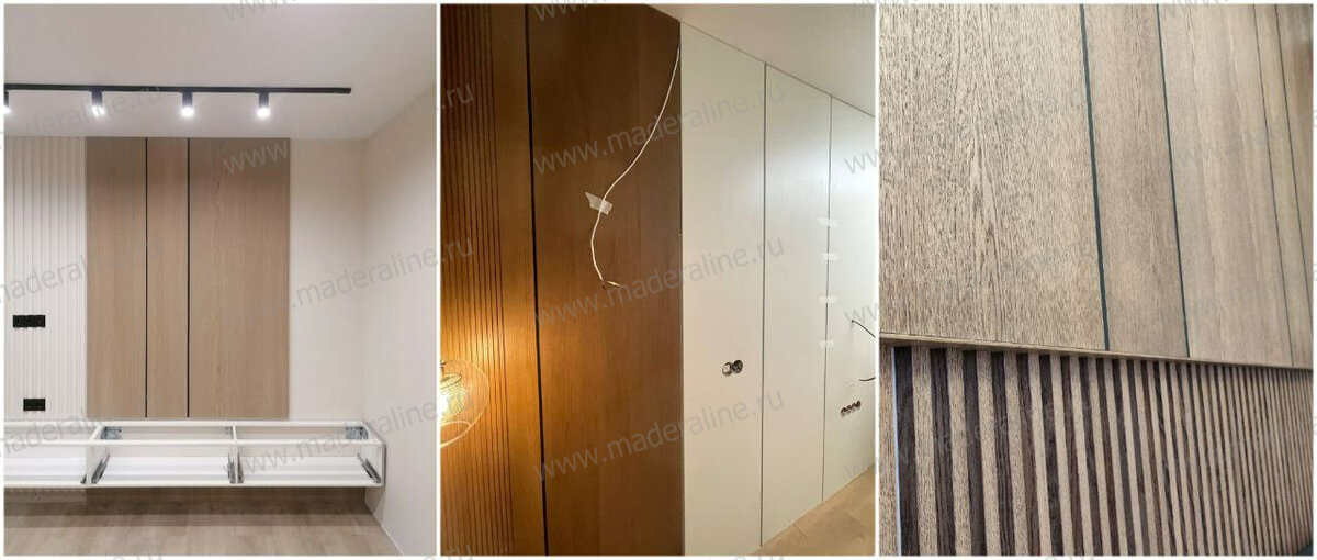 Черные П-образные профили между панелей