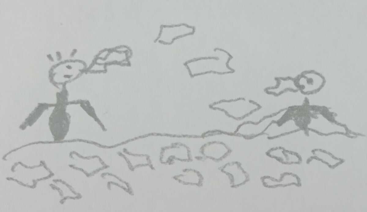 Рисунок автора. Пустые разговоры.