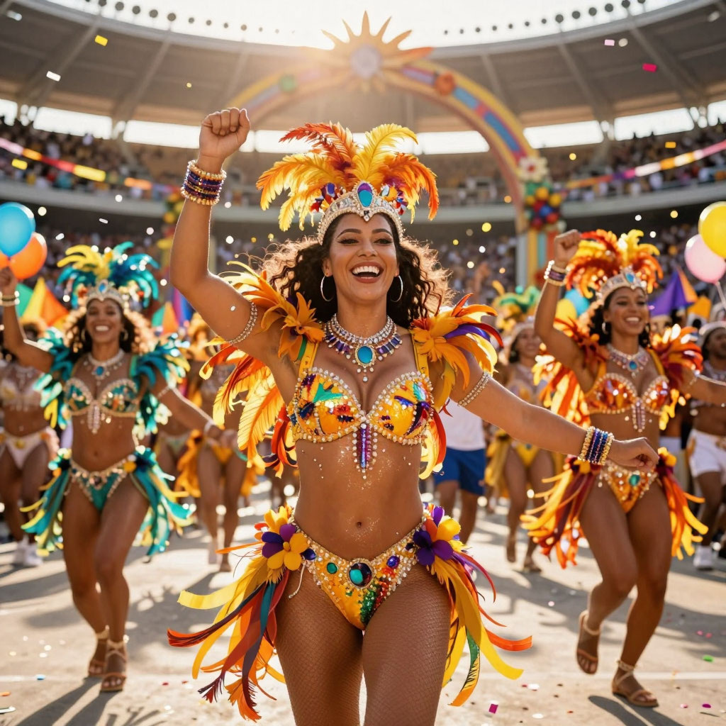 Бразильский карнавал. Создано ИИ