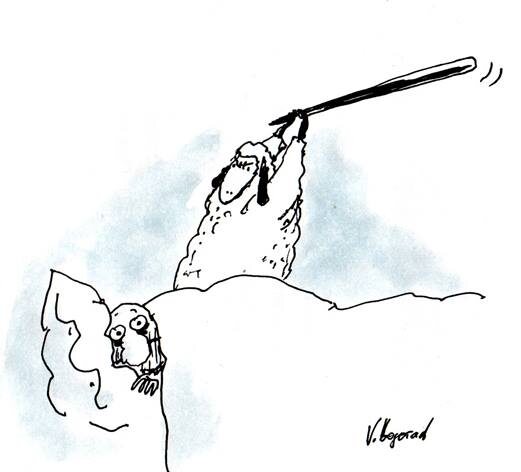 В слове быраны... Есть слово раны...; Барабан барабанит... А баран баранит?; Баран как субъект действия; Досчитался...; В слове бессонница сидит бес...; Когда заснуть не можешь сразу... Ты вспоминаешь про баранов?; При бессоннице и баран рыба...; Справедливое возмездие...; Считать барашков не так безопасно...;
♦
https://www.facebook.com/victor.bogorad/posts/pfbid02kdY7XkHZQc2j9thrDhM8B84HxkmDPHBX71hCgS5V392xgN9JC2qTiPEszXbA8rFMl