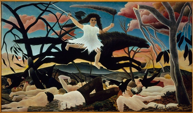 Анри Руссо "Война" (1894 г.)в Музее д’Орсе в Париже.