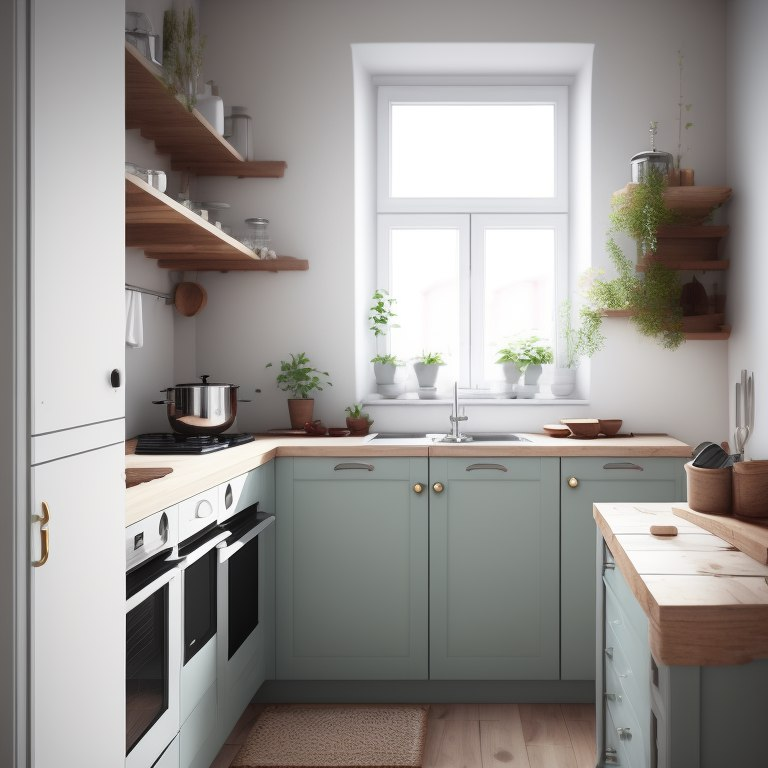Очаровательная маленькая кухня в скандинавском стиле