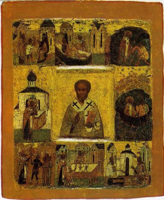 Никола Великорецкий. Вторая половина XVI века. Средняя Русь. Дерево, левкас, темпера.
30,2 х 25 см. Гос. поступление. Реставрация домузейная. Собрание Музея имени Андрея Рублева