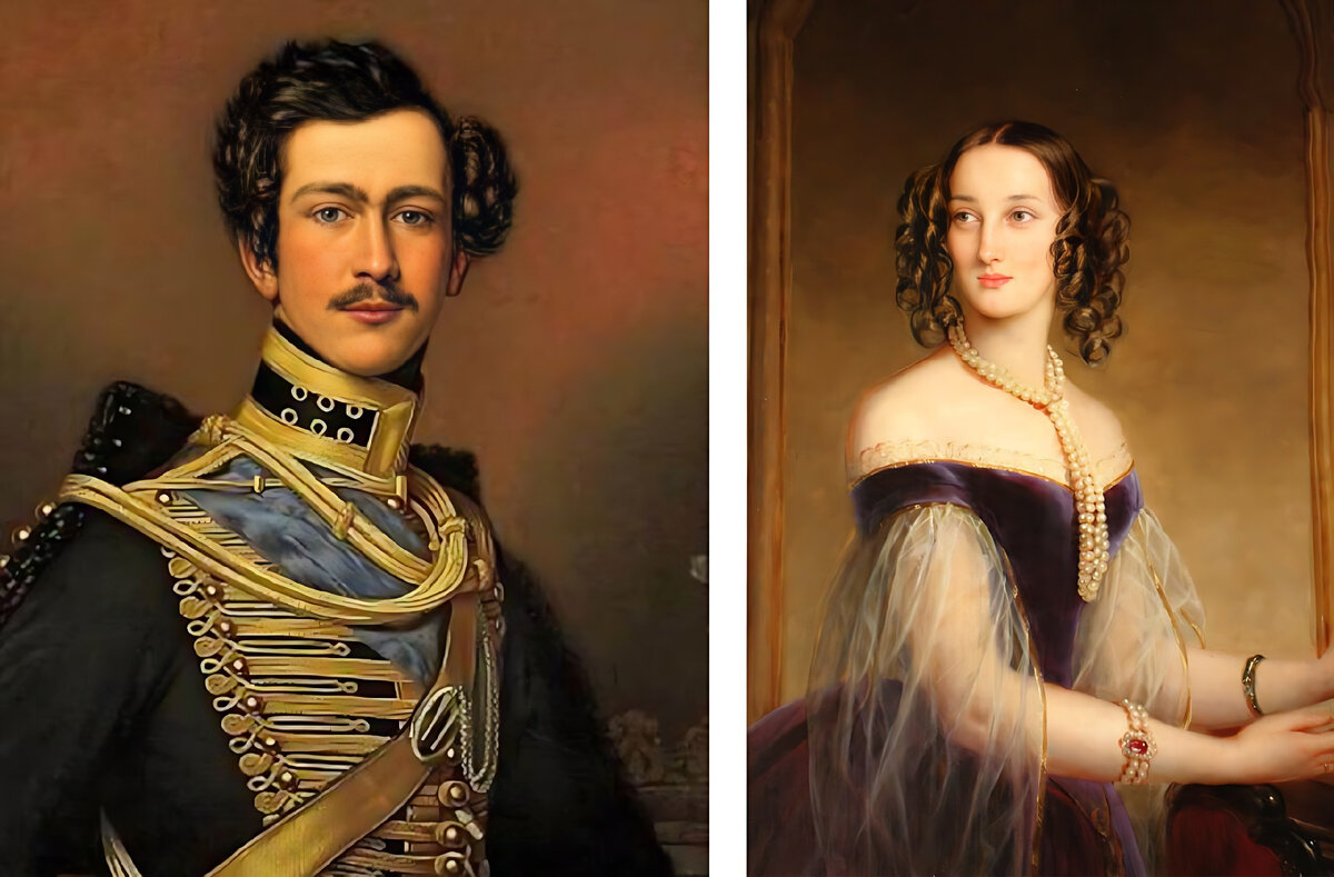 Герцог Максимилиан Лейхтенбергский и Великая княгиня Мария