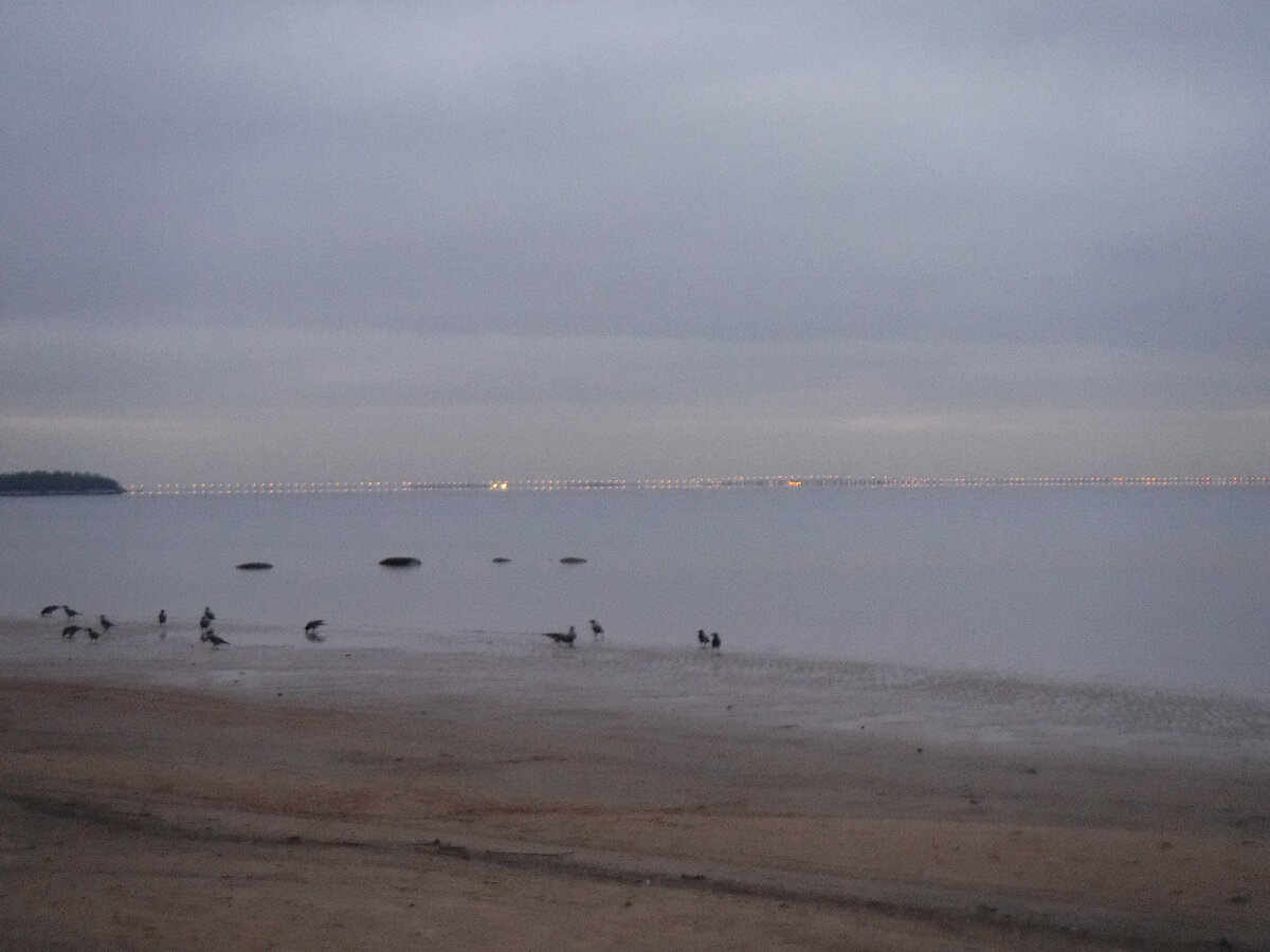 Подсвеченная дамба 