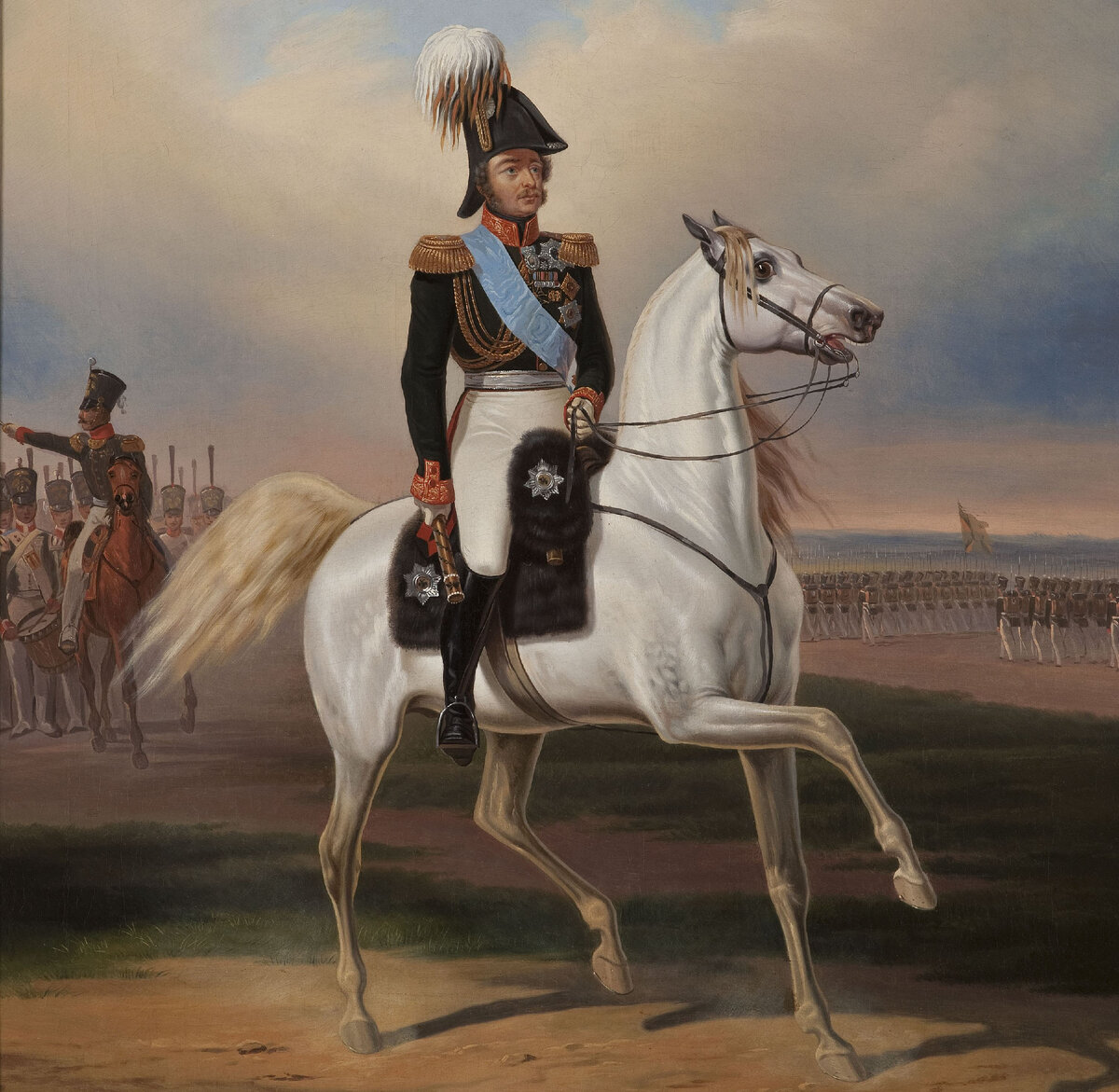 January Suchodolski: Equestrian portrait of Mr. Paskiewicz (около 1841 г.)