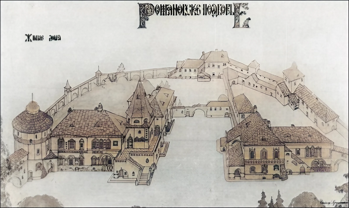 Федоровский городок на эскизе С.С. Кричинского