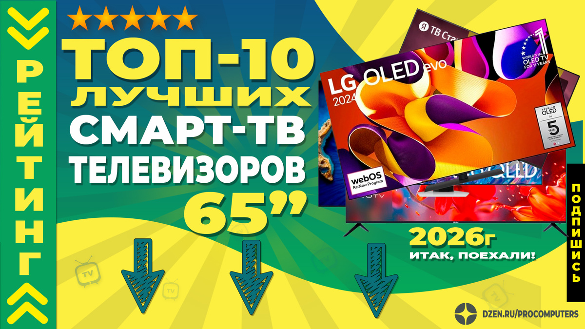 Рейтинг телевизоров 65" диагонали