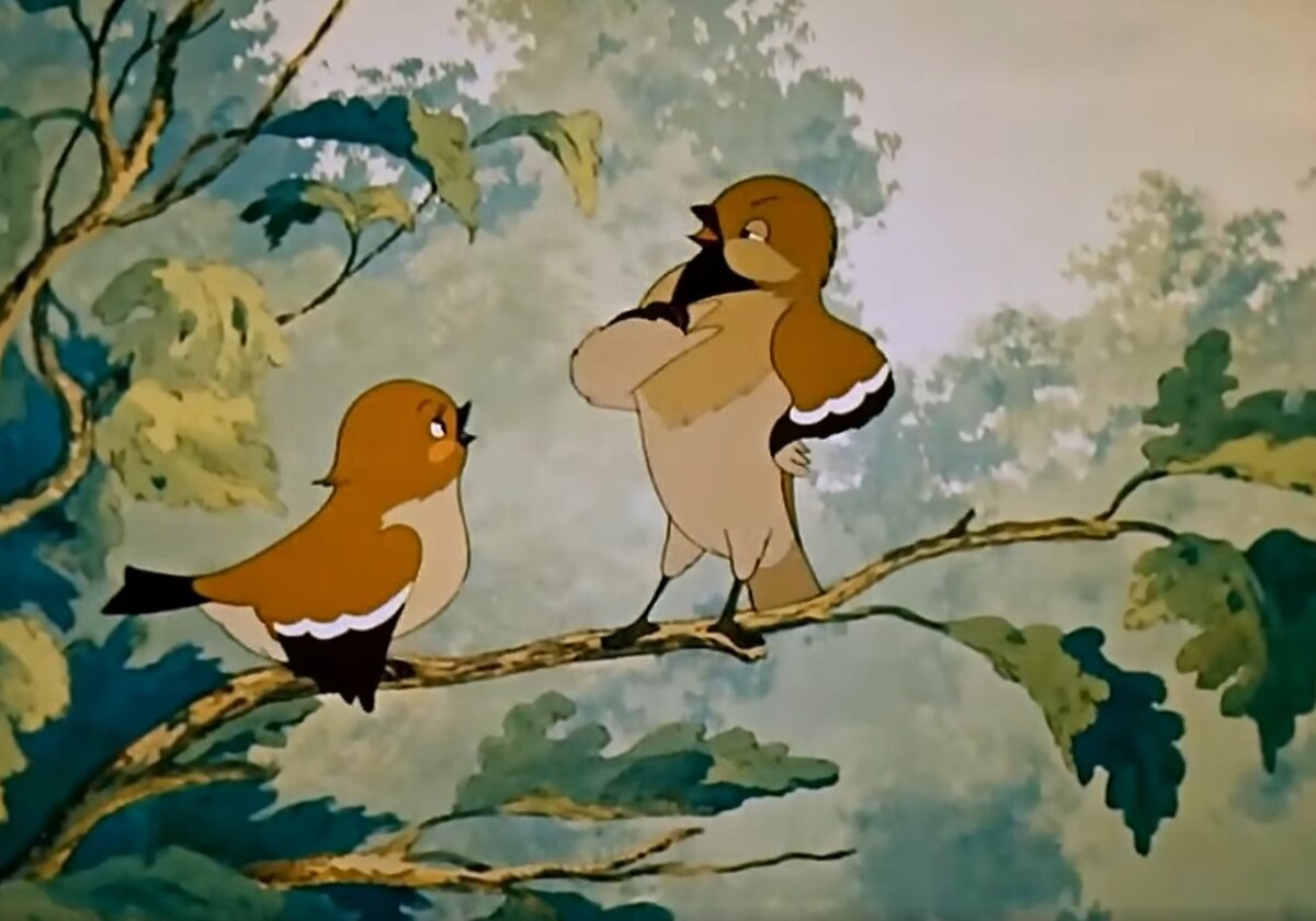 Кадр из мультфильма «Высокая горка» 1951 г