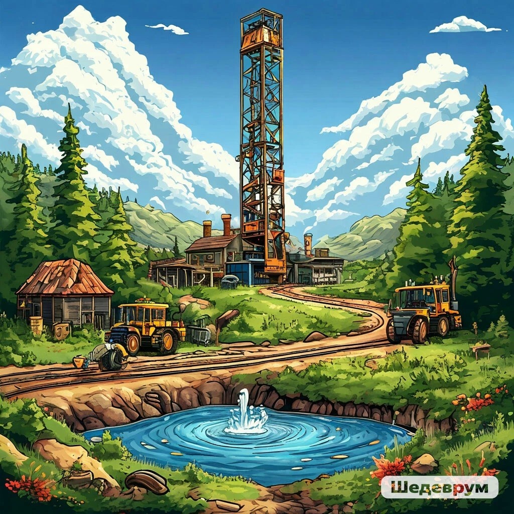 Бурение скважин. Кругозор Проектировщика. Сгенерировано Шедеврум