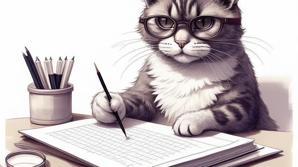Картинка сгенерирована нейросетью Kandinsky 2.2 по промту "кот с блокнотом"