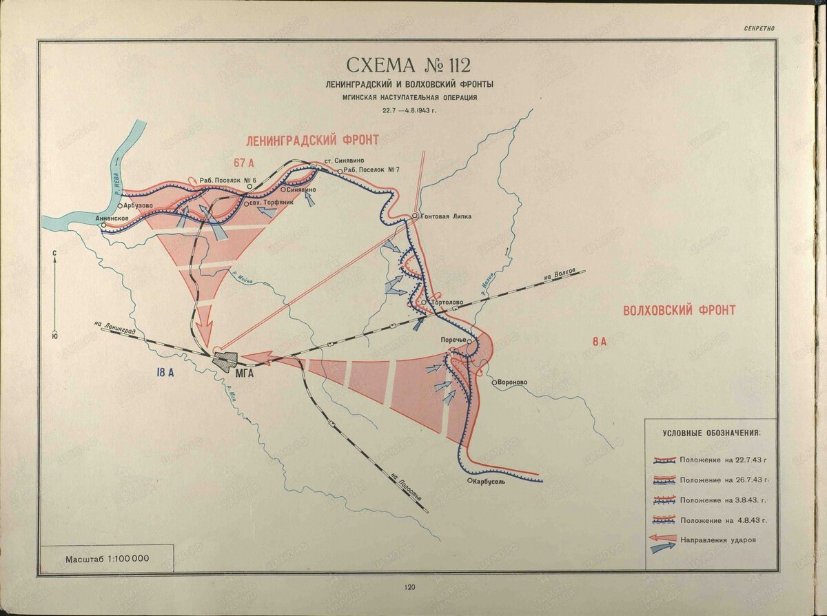 Синявинская операция карта