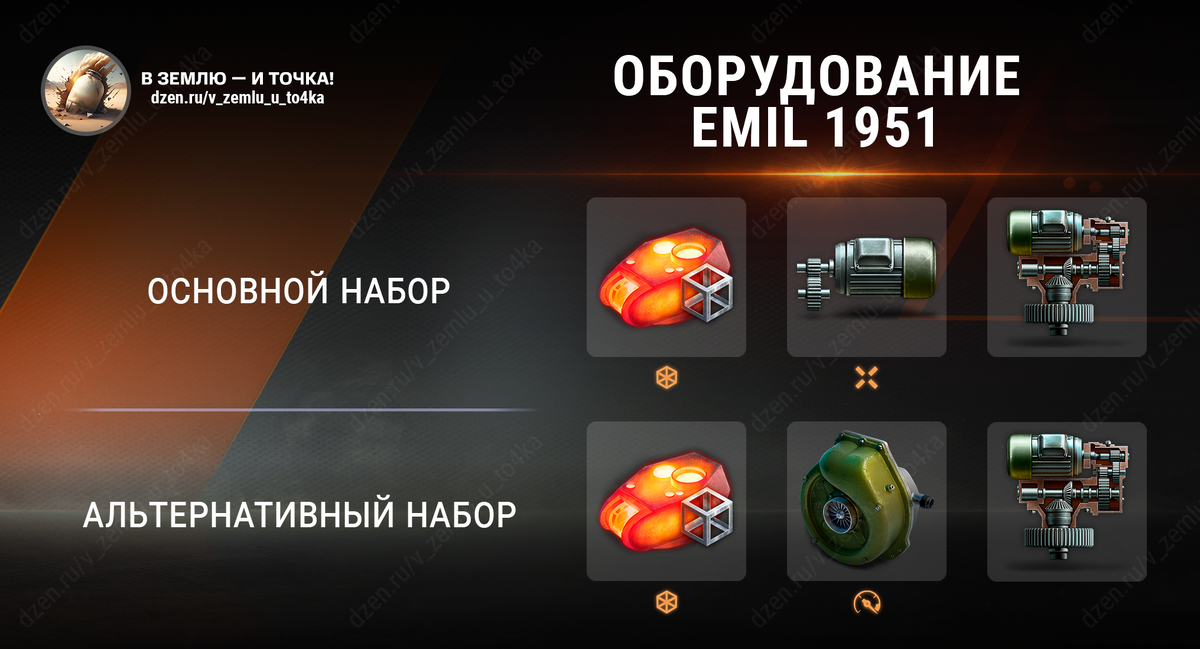 Оборудование для EMIL 1951 (World of Tanks / Мир танков)