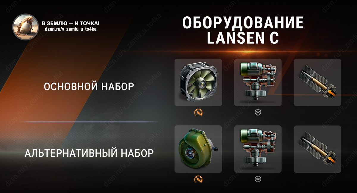 Оборудование для Lansen C (World of Tanks / Мир танков)