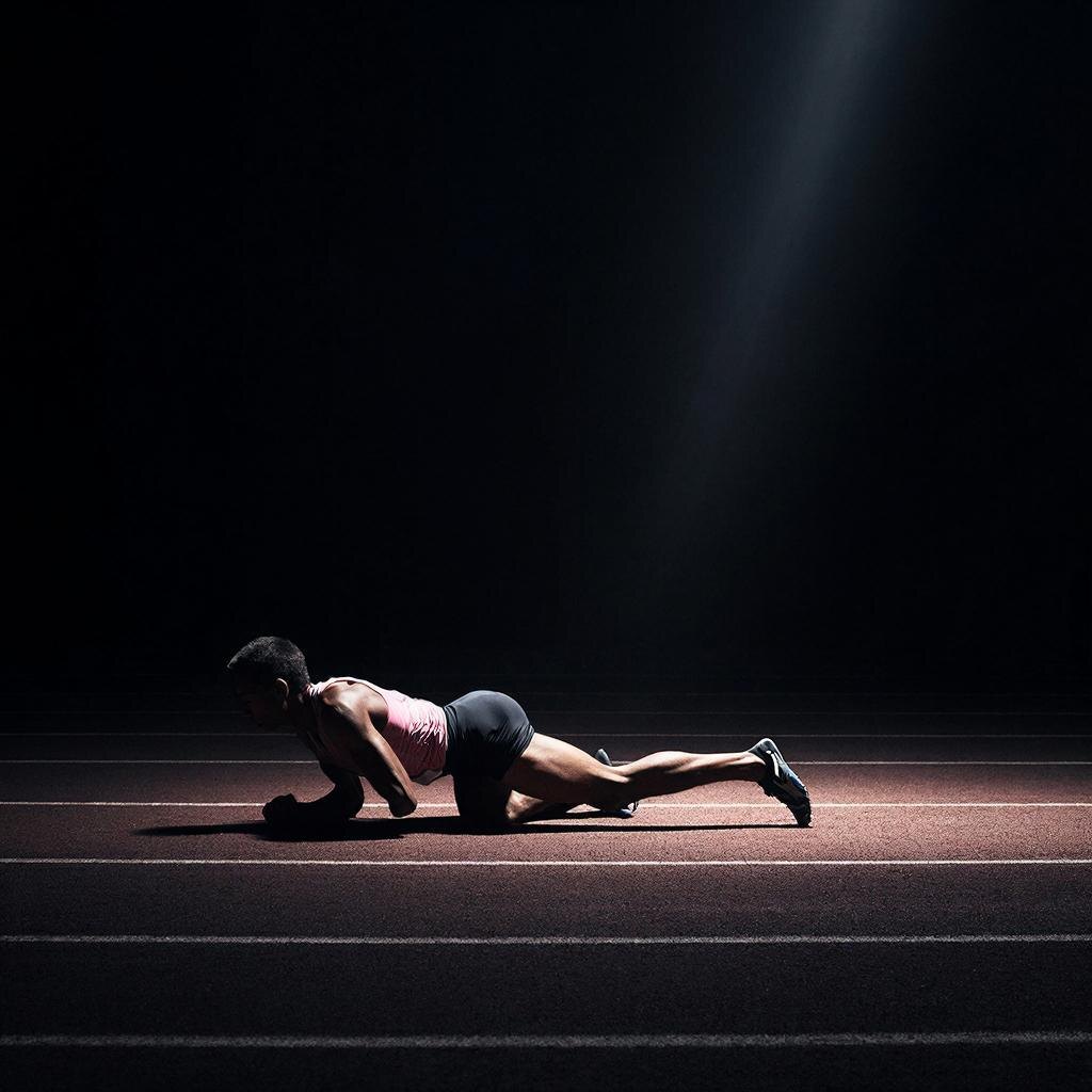 Бегун, упавший на стартовой линии