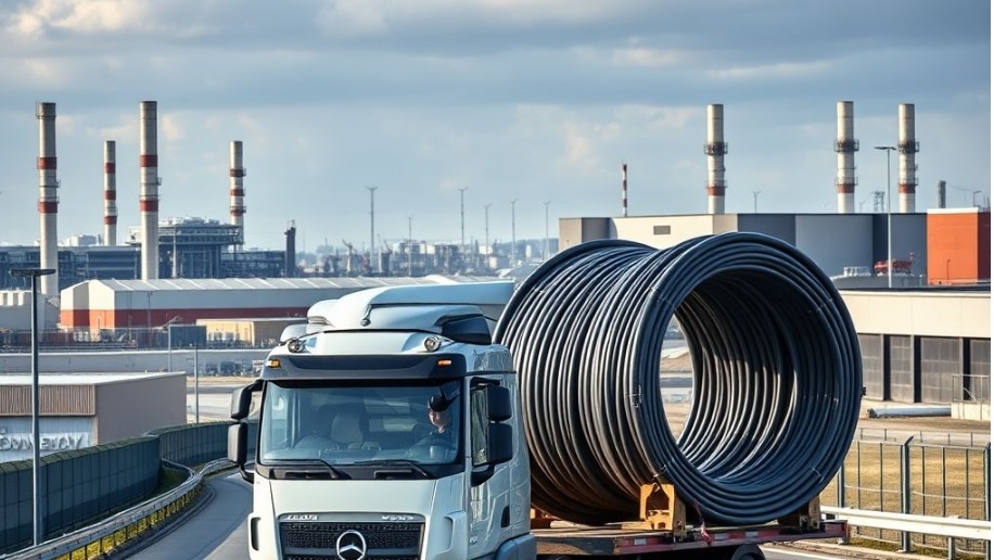 Перевозка катушки с кабелем ИИ