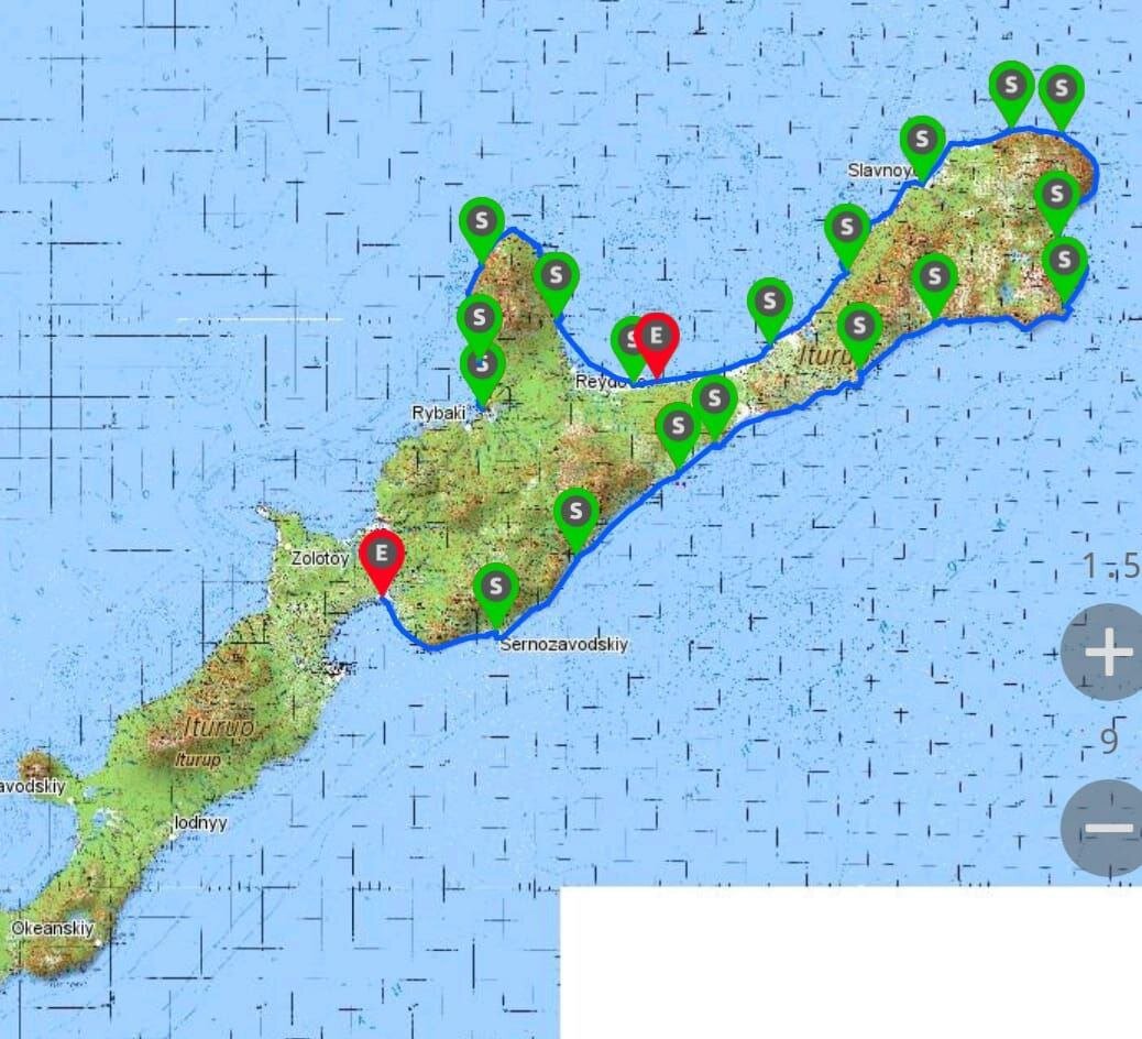 В 2020 году наша команда вопреки происходящему в мире коронавирусному апокалипсису совершила обход на морских каяках южной части острова Итуруп.-169