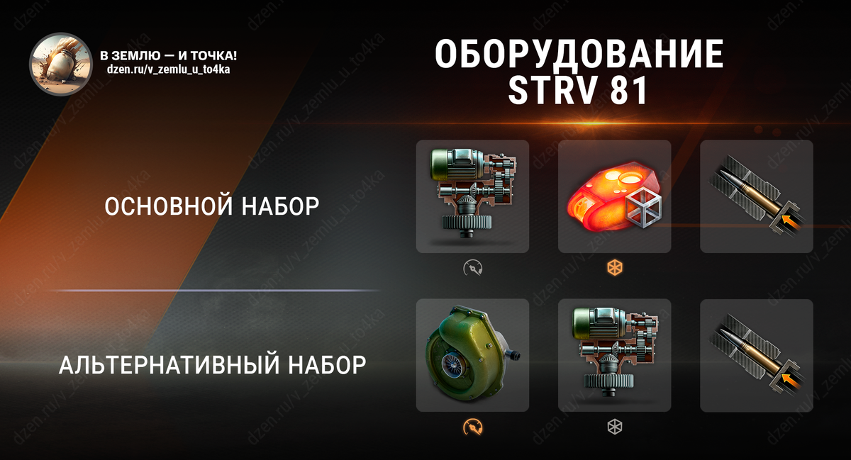 Оборудование для Strv 81 (World of Tanks / Мир танков)