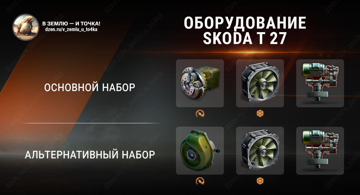 Оборудование для Škoda T 27 (World of Tanks / Мир танков)