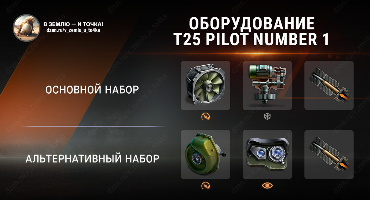 Оборудование для T25 Pilot Number 1 (World of Tanks / Мир танков)