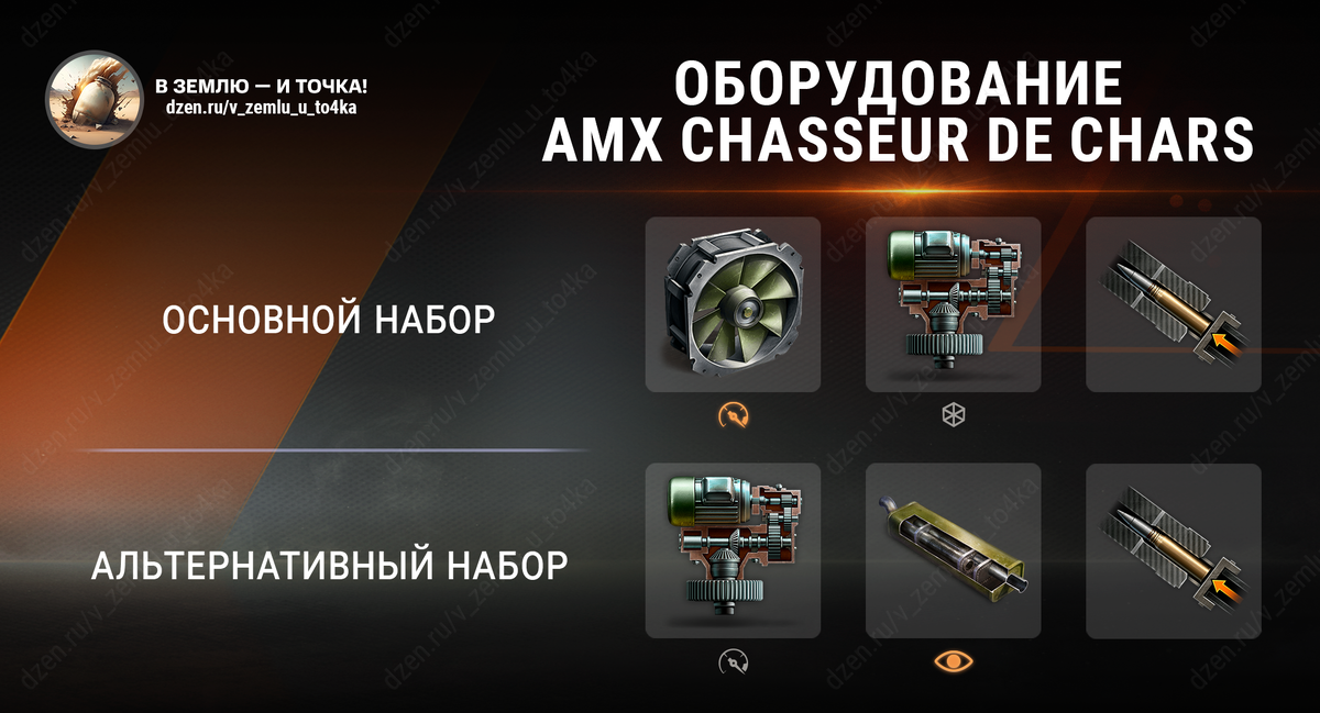 Оборудование для AMX Chasseur de chars (World of Tanks)
