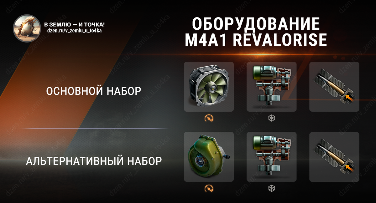 Оборудование для M4A1 Revalorisé (World of Tanks / Мир танков)