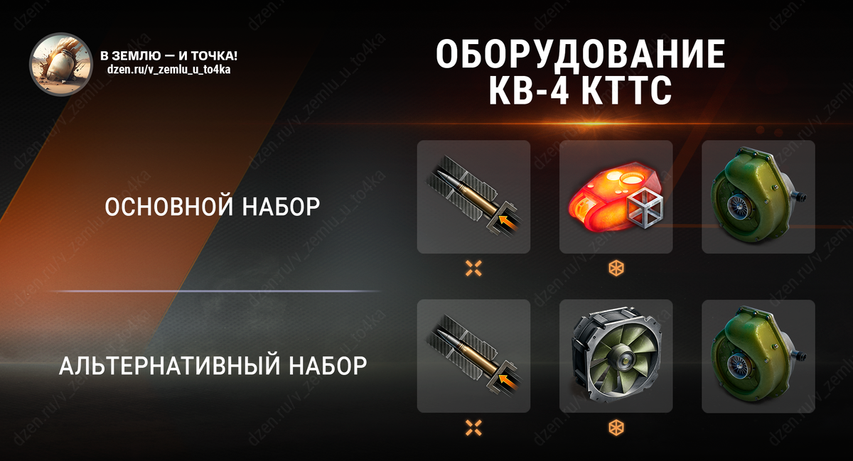 Оборудование для КВ-4 КТТС (World of Tanks / Мир танков)
