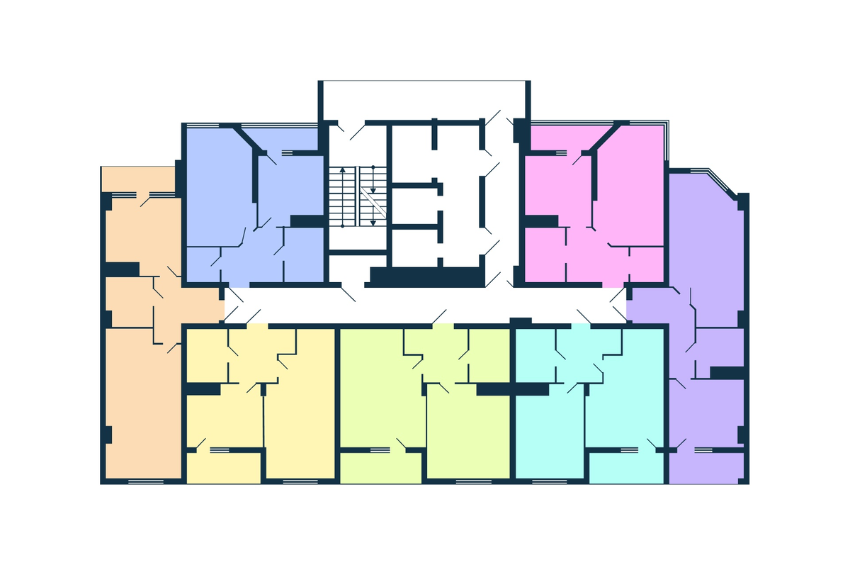 План этажа секционного типа