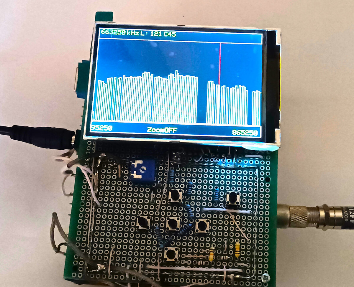 Макетная версия панорамного индикатора уровня сигнала диапазона 45 МГц - 860 МГц