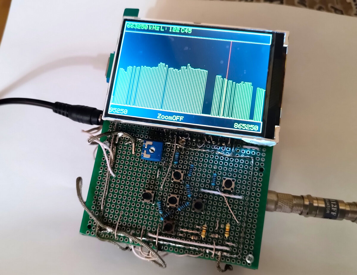 Макетная версия панорамного индикатора уровня сигнала диапазона 45 МГц - 860 МГц