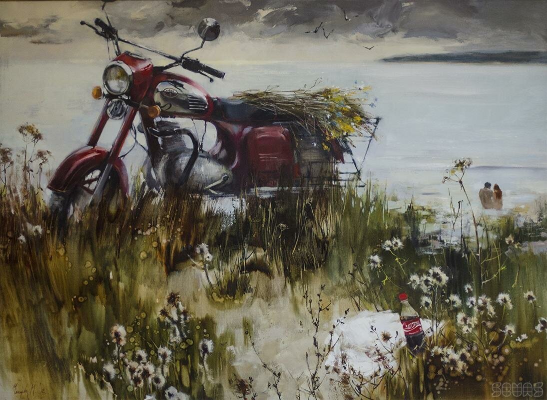 1. "Вкус лета" 100х150, хм. 2011 год  © Мария Чепелева / Мария родилась 29 ноября 1985 года в городе Бахчисарае, 