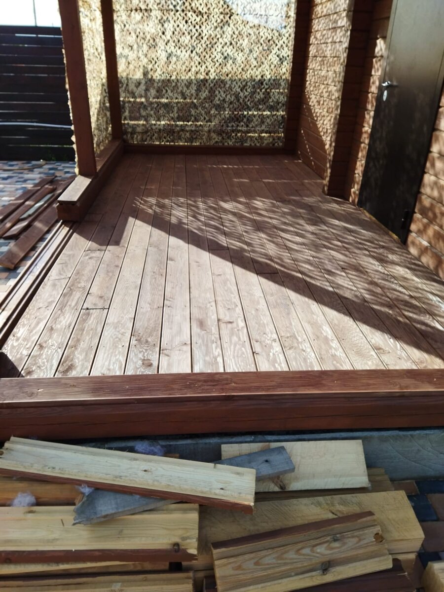 Терраса перед баней