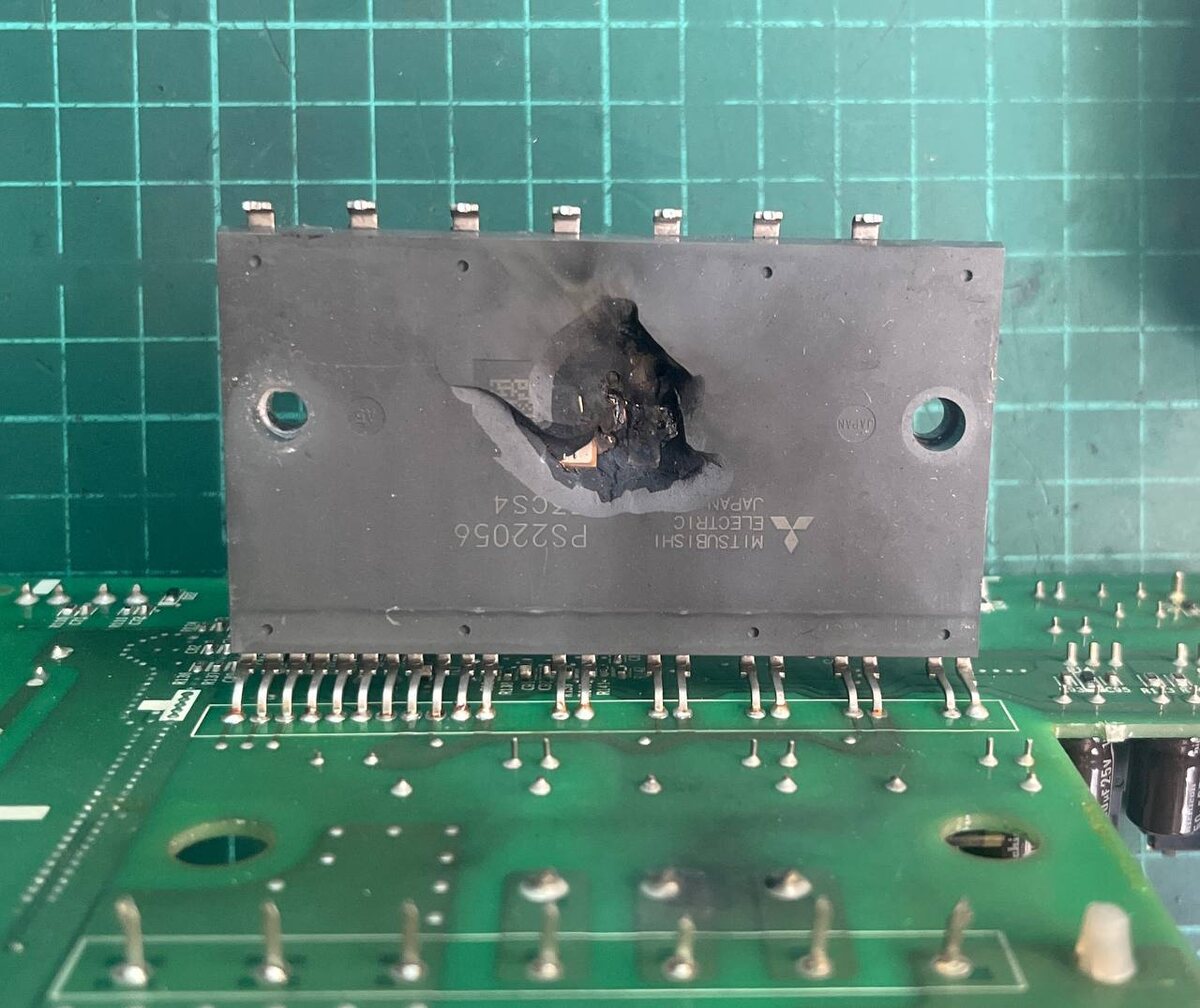 Пробитый IPM-модуль инверторной платы Daikin PC-0509-1(B)