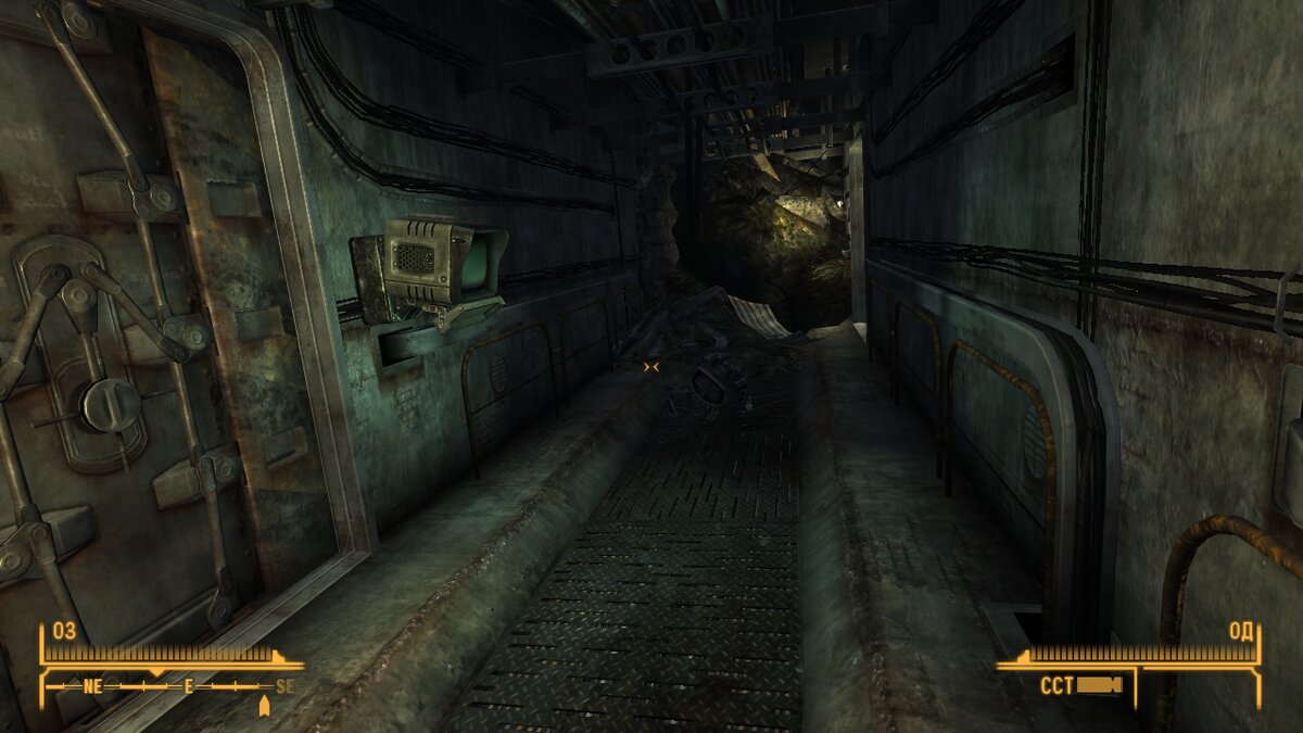 Нужный коридор открывается после того, как местный ЭД-Э восстановит питание локации.