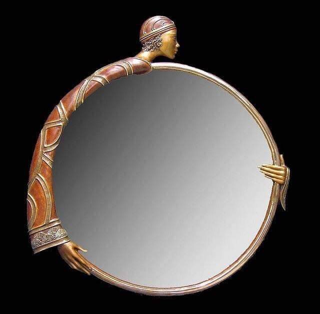 Зеркало.
Роман Петрович Тыртов (Эрте).
1930.
Скульптор эпохи ар-деко русского происхождения, работавший в Париже и Голливуде.
Стал известен под псевдонимом Эрте́ (фр. Erté, составлен из первых букв имени и фамилии), который взял, «чтобы не позорить семью». ♦ https://www.facebook.com/kulturologia/posts/pfbid02H3whzbR53xzjkGQVLveiuUwLwx4jdfiAf8hcMMhBbbTwFqzxQ6155yE728s1fu7Pl