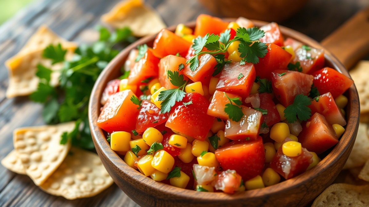 В этой летней сальсе фрукты и овощи идеально сочетаются.