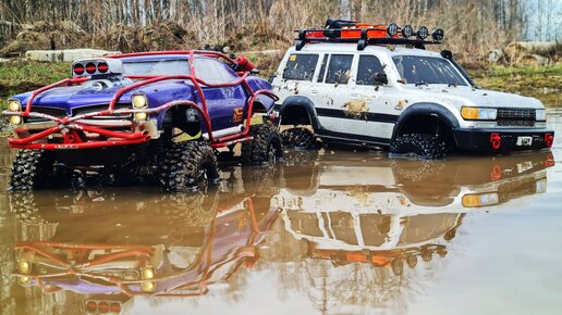 Tải video: Pontiac GTO V8 наказал Легендарный Land Cruiser 80 на бездорожье! ... RC OFFroad 4x4