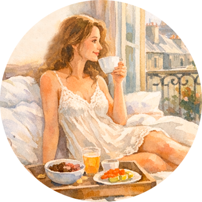 Парижанка иллюстрация на сайтеv-chemodanova.ru