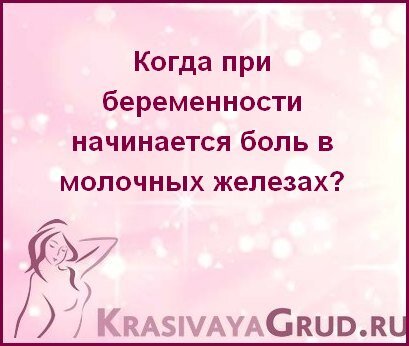 Болит грудь при беременности — как бороться с недугом?