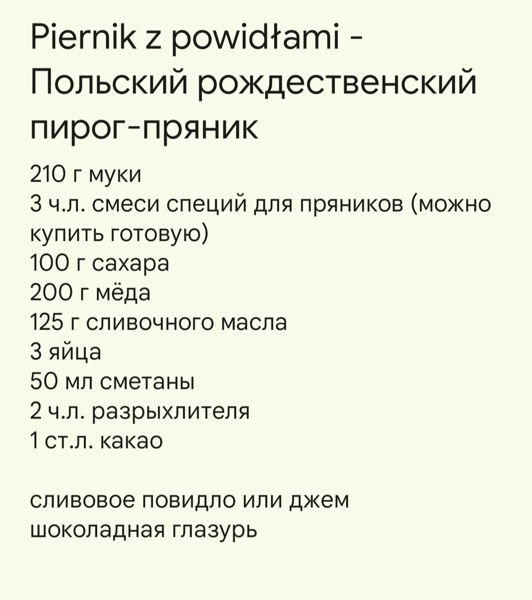 Ингредиенты 