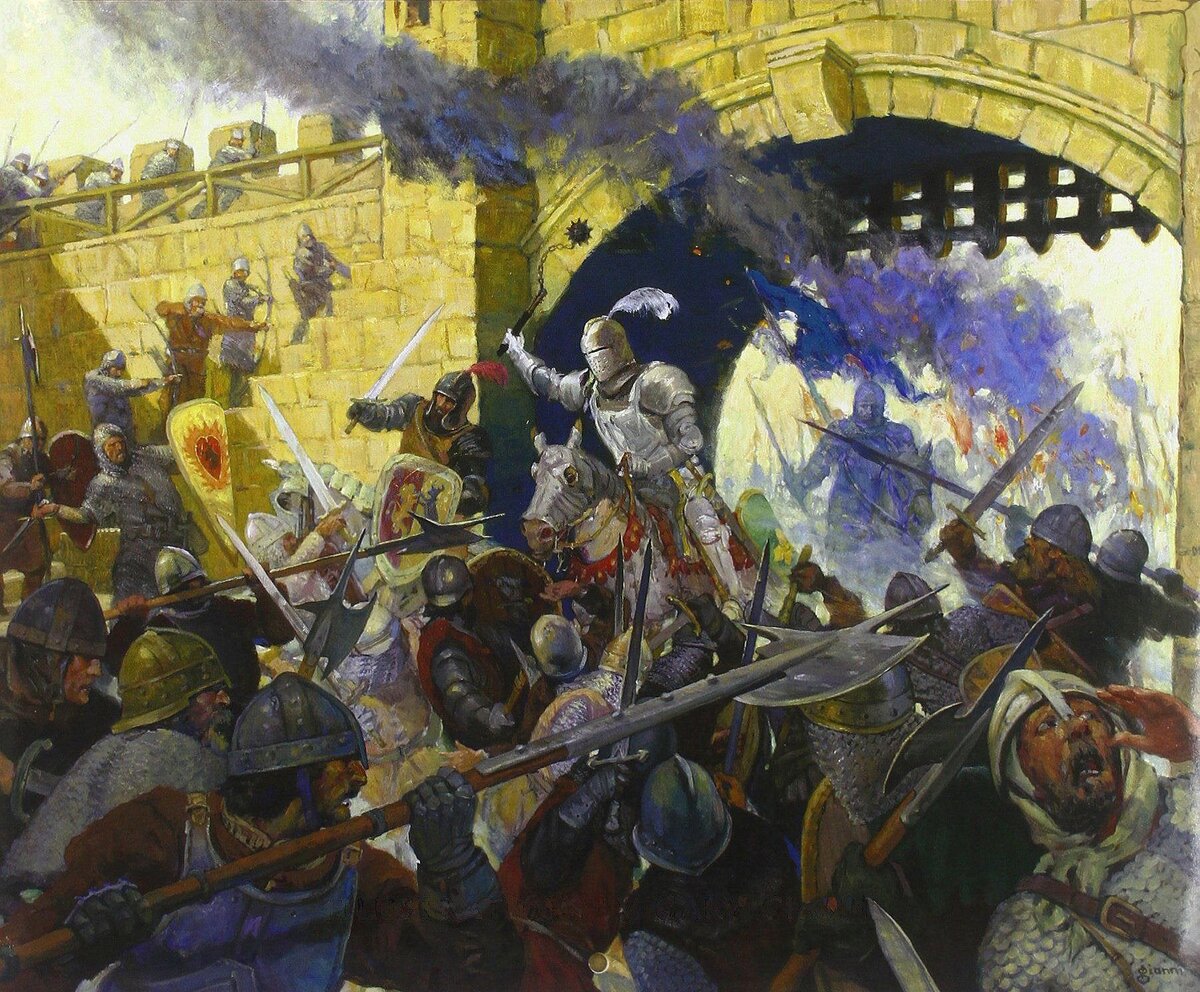 © Гари Джанни / Gary Gianni / Битва на Черноводной / Из серии иллюстраций к Песнь Льда и Огня