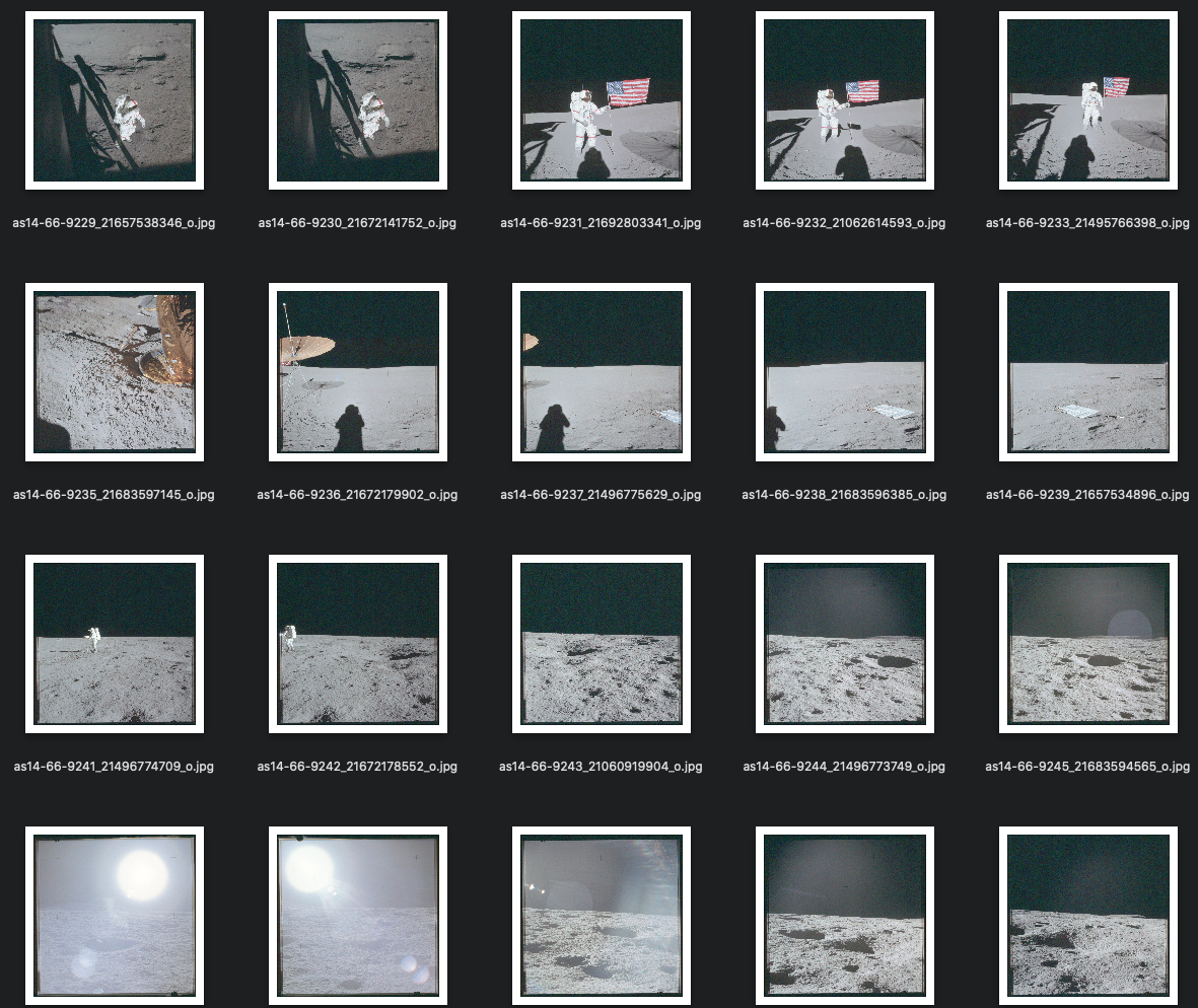 Кадры из фотоальбома "Аполлон-14" 