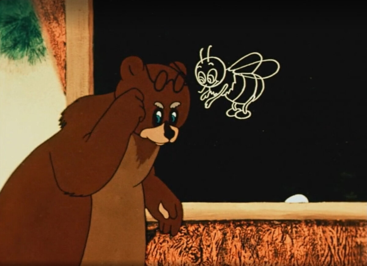 Кадр из мультфильма "Первый урок" 1948 год